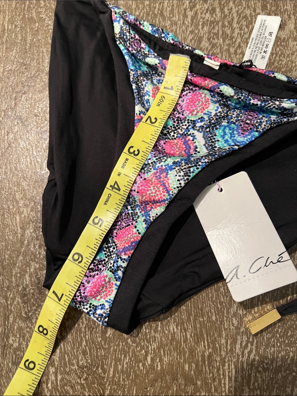 Bikini Bottom with Pink & Blue Print - Picture 9 of 11